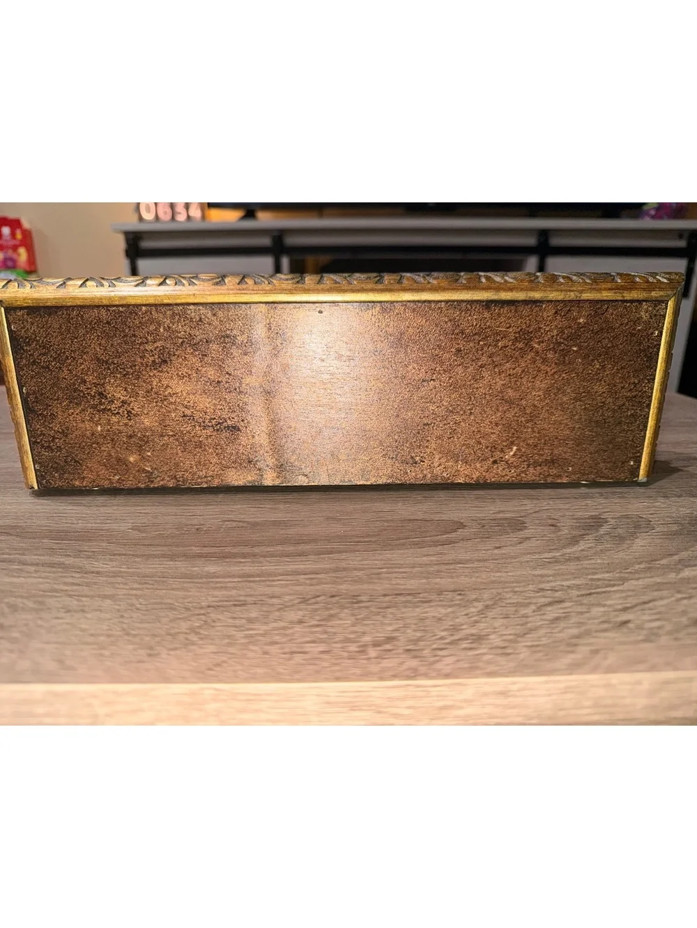 Antique Gold Bronze Fluted Corbel Floating Wall Shelf Rococo Ornate 14in